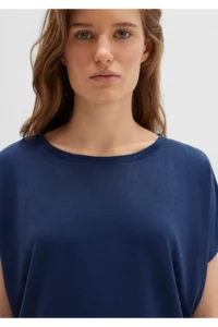 Mavi Lux Touch (TENCEL™) Modal Navy Blue Basic T-Shirt Loose Fit 167245-70487 - Image 5