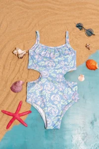 Minipodyum Girls' Ruffle Detailed Swimsuit