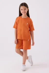 US Polo Assn. U.s. Polo Shirt Assn Girls' Yellow Bermuda Set