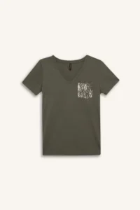 DeFacto Regular Fit V-Neck Pocket Short Sleeve T-Shirt - Image 8