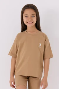 US Polo Assn. U.s. Polo Shirt Assn Girls' Burgundy Bermuda Set - Image 2