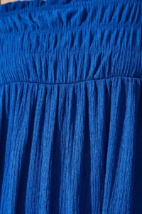 Happiness İstanbul Women's Blue Strap Crinkle Summer Knitted Dress - Image 4