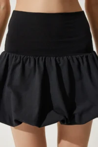 Happiness İstanbul Women Black Mini Balloon Skirt - Image 4
