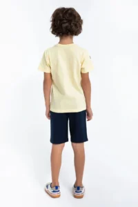 US Polo Assn. Us1030 U.S. Polo Assn Classic Light Yellow Boy Bermuda Suit - Image 5
