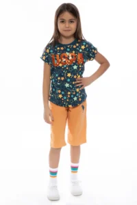 US Polo Assn. U.s. Polo Shirt Assn Kids Girls' Black Capri Set