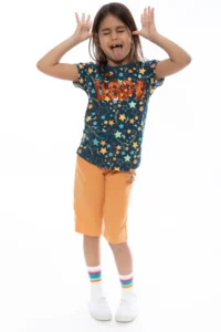 US Polo Assn. U.s. Polo Shirt Assn Kids Girls' Black Capri Set - Image 3
