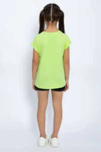 US Polo Assn. Lime Green Girls' Shorts Set - Image 5