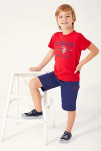 US Polo Assn. Assn Team Crest Rejection Boys' Bermuda Set
