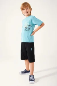 US Polo Assn. Base. Polo Assn 1319 Horse Picture Pattern Boy Bermuda Suit - Image 2
