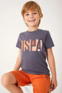 US Polo Assn. Color Transition Anthracite Boy's Bermuda Suit