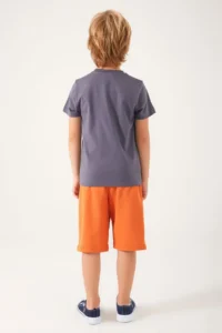 US Polo Assn. Color Transition Anthracite Boy's Bermuda Suit - Image 5