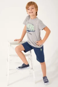 US Polo Assn. Play Every Day Gray Boys' Bermuda Set