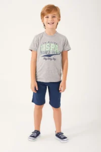 US Polo Assn. Play Every Day Gray Boys' Bermuda Set - Image 2