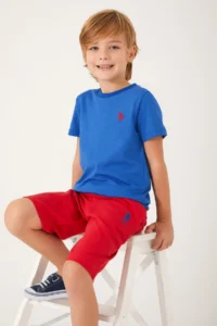 US Polo Assn. Base. Polo Assn Live Naturals Blue Boy Bermuda Suit