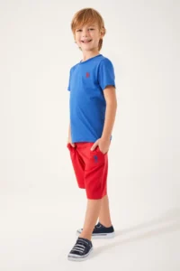 US Polo Assn. Base. Polo Assn Live Naturals Blue Boy Bermuda Suit - Image 3