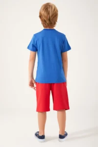 US Polo Assn. Base. Polo Assn Live Naturals Blue Boy Bermuda Suit - Image 5