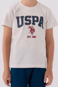 US Polo Assn. U.s. Polo Shirt Assn Boys' Cream Bermuda Set - Image 4