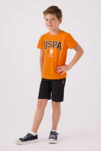 US Polo Assn. U.s. Polo Shirt Assn Boys' Yellow Bermuda Set