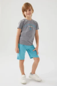 US Polo Assn. U.s. Polo Shirt Assn Boys' Gray Bermuda Set - Image 2