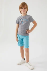 US Polo Assn. U.s. Polo Shirt Assn Boys' Gray Bermuda Set - Image 3