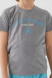 US Polo Assn. U.s. Polo Shirt Assn Boys' Gray Bermuda Set - Image 4
