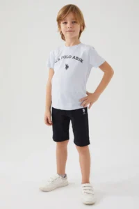US Polo Assn. U.s. Polo Shirt Assn Boys' Blue Bermuda Set