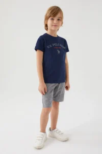 US Polo Assn. U.s. Polo Shirt Assn Boys' Navy Blue Bermuda Set - Image 3