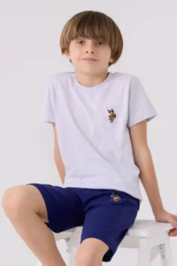 US Polo Assn. U.s. Polo Shirt Assn Boys' Gray Bermuda Set - Image 2