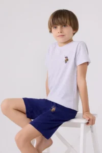 US Polo Assn. U.s. Polo Shirt Assn Boys' Gray Bermuda Set - Image 3