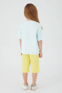 US Polo Assn. Base. Polo Assn Round Font Color Cream Girls' Capri Set - Image 5