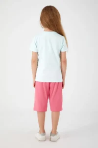 US Polo Assn. Base. Polo Assn Colorful Leaves Green Girls Capri Set - Image 5