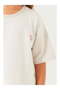 US Polo Assn. Base. Polo Assn Plain Open Naive Cream Girls Shorts Set - Image 8