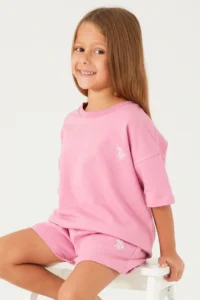 US Polo Assn. Plain Open Naive Girls' Shorts Set