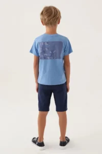 US Polo Assn. BASE. Polo Assn Licensed Printed Indigo Boys Bermuda Suit - Image 5