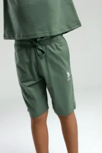 US Polo Assn. Us Polo Shirt Assn Boys' Khaki Bermuda Set - Image 4