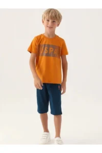 US Polo Assn. Boys' Capri Set - Brick Rejection