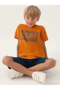 US Polo Assn. Boys' Capri Set - Brick Rejection - Image 3