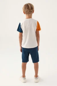 US Polo Assn. U.s. Polo Shirt Assn Boys' Cream Bermuda Set - Image 5