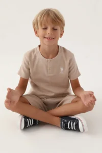 US Polo Assn. Boys' Brown Bermuda Set - Image 3