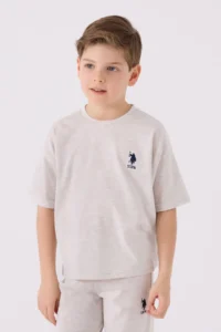 US Polo Assn. U.s. Polo Shirt Assn Boys' Cream Bermuda Set - Image 2