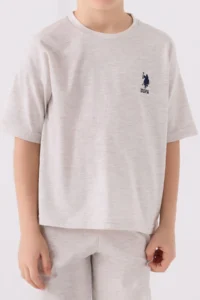 US Polo Assn. U.s. Polo Shirt Assn Boys' Cream Bermuda Set - Image 4