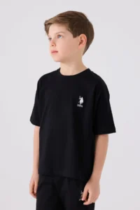 US Polo Assn. U.s. Polo Shirt Assn Boys' Black Bermuda Set - Image 2