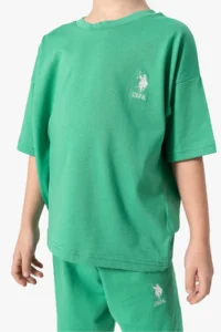 US Polo Assn. U.s. Polo Shirt Assn Boys' Green Bermuda Set - Image 4