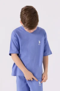 US Polo Assn. Boys' Purple Bermuda Set - Image 2