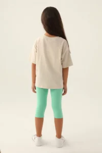 US Polo Assn. US Polo Shirt Assn Girls' Cream Capri Set - Image 5