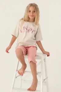 US Polo Assn. Girls' Capri Set - Cream - Image 2