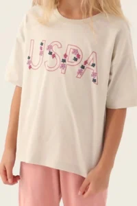US Polo Assn. Girls' Capri Set - Cream - Image 4