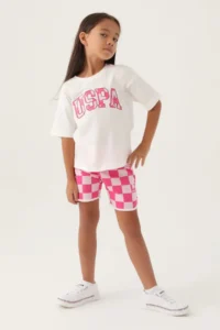 US Polo Assn. Girls' Shorts Set - Cream