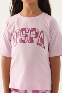 US Polo Assn. Girls' Purple Shorts Set - Image 4