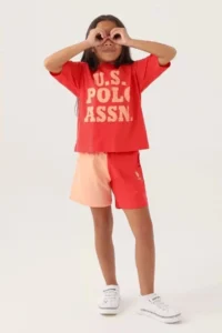 US Polo Assn. Girls' Shorts Set - Bamboo - Image 3